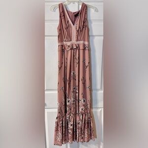 Ivanka Trump Blush Floral Maxi Dress